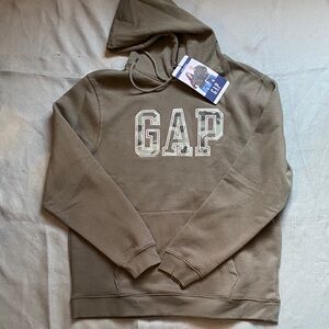GAP Khaki Logo Hoodie